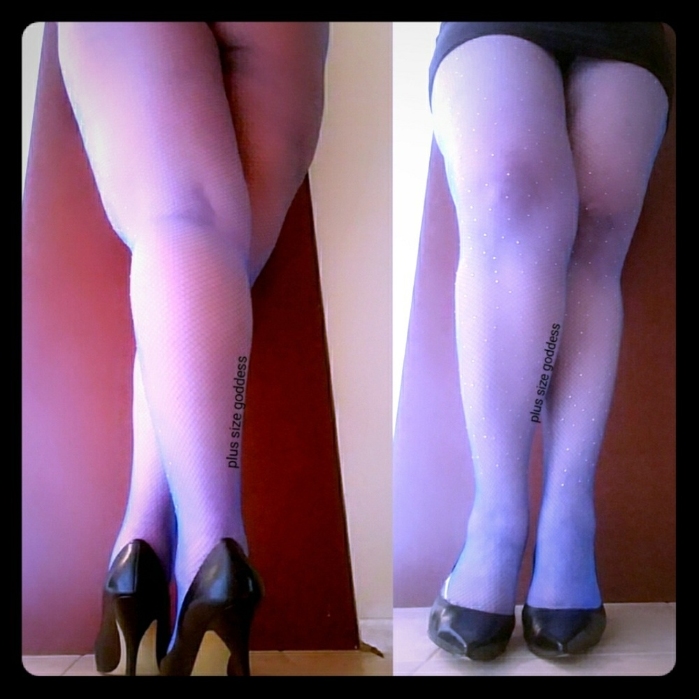 Blue Rhinestone Fishnet Pantyhose Style #265